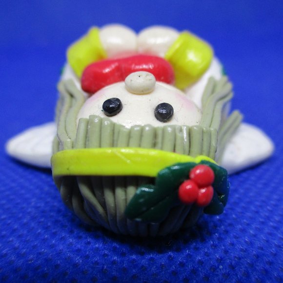 Polymer Clay 3 D Angel Brooch Artists Polymer Clay Christmas Angel Brooch - Picture 8 of 10